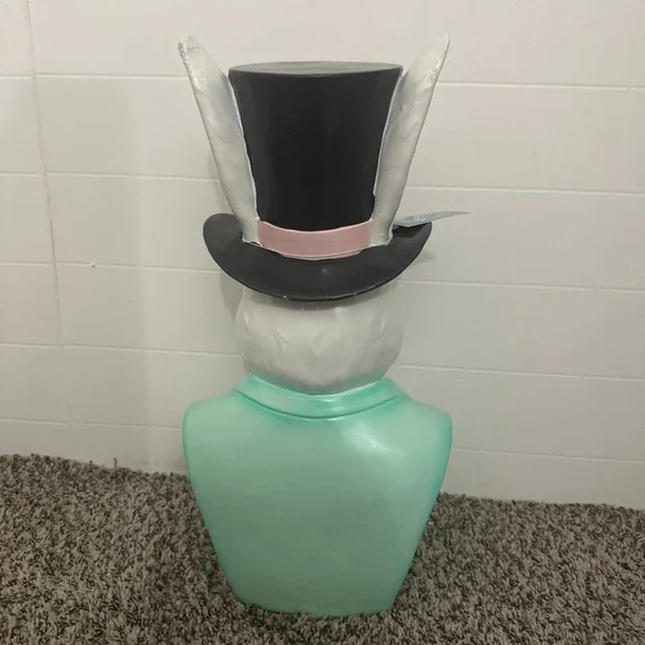 Tophat & Tail XL Rabbit with Bust & Top Hat Figural Easter Spring Home Decor - Picture 2 of 5